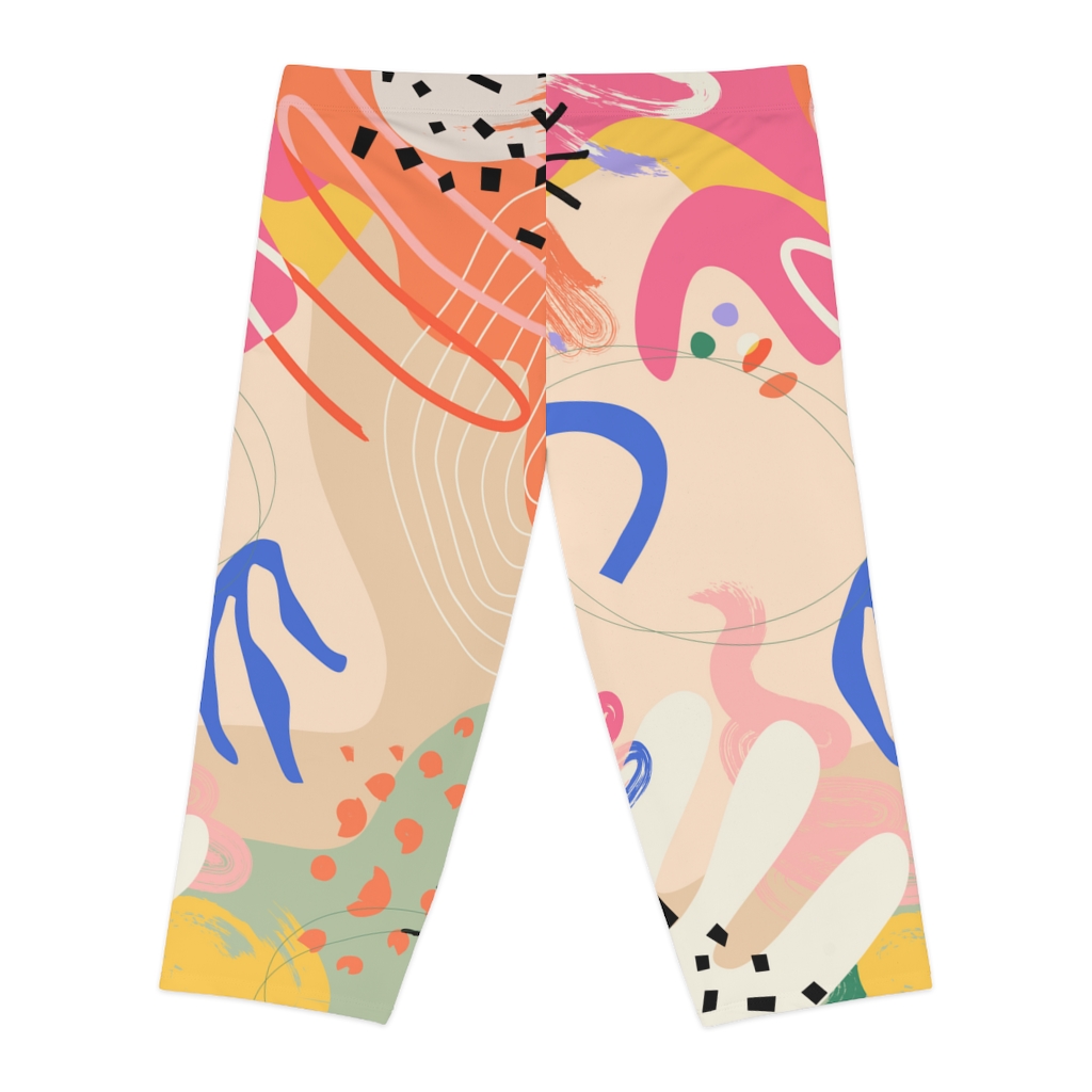 Summer Time Women's Capri Leggings - Charissa Zoe Valentine